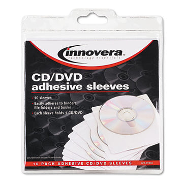 Innovera® Self-adhesive Cd-dvd Sleeves, 10-pack freeshipping - TVN Wholesale